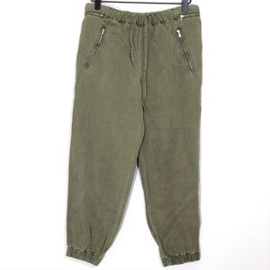 Zara Woman Premium Denim Cropped Jogger Pants